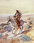 Charles Marion Russell Wall Art - Indian with Spear